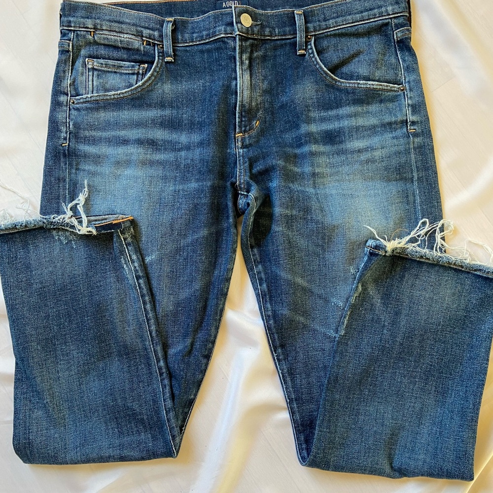 Agolde Blue Boyfriend Jeans